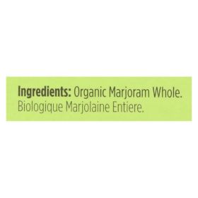 Spicely Organics - Organic Marjoram - Whole - Case Of 6 - 0.1 Oz.