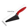 1pc; Cake Server; Stainless Steel Pizza Shovel; Black Red Cake Knife Cake Cutter; Pizza Pie Server; Kitchen Baking Tool; Household Item