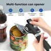 1pc Ergonomic Manual Can Opener with Soft Grips - Smooth Edge Cutting Can Opener for Kitchen & Restaurant - Food Grade Stainless Steel