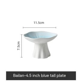 Ceramic Home Snacks High-leg Plate Display Dish (Option: B)