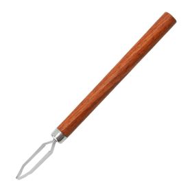 Wooden Handle Carving Pull Burin Stainless Steel Fruit And Vegetable Platter Graver Chef Edge Drawing Knife (Option: Pull Burin 10)