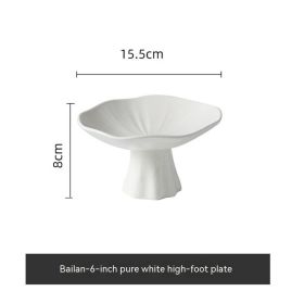 Ceramic Home Snacks High-leg Plate Display Dish (Option: C)