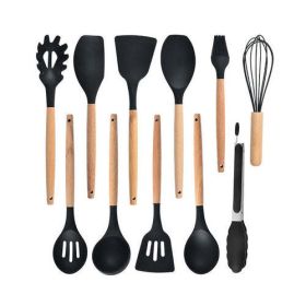 Non-stick Silicone Kitchenware Cooking Utensils Set Cookware Spatula (Color: MULTI)