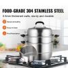 Home Kitchen 304 Stainless Steel Food Steamer Cookware with Lid