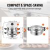 Home Kitchen 304 Stainless Steel Food Steamer Cookware with Lid