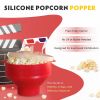 1pc Collapsible Silicone Microwave Popcorn Popper - Quick and Easy Way to Make Delicious Popcorn at Home