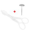 2pcs Piping Flower Scissors/Nail Kitchen Baking Pastry Tool Rose Decor Lifter Fondant Cake Decorating Tray Cream Transfer Set