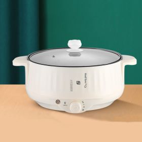 Non Stick Pot Household Electric Pot Integrated Type (Option: White-28CM-US)